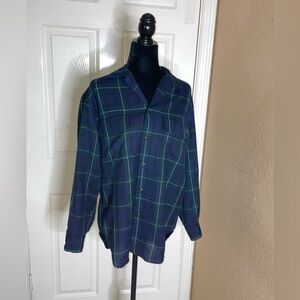 Ralph Lauren Country Women's Long Sleeve Button Down Plaid Shirt Green Size M﻿﻿﻿